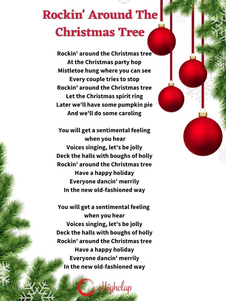 Total 35+ imagen rockin around the christmas tree brenda lee lyrics