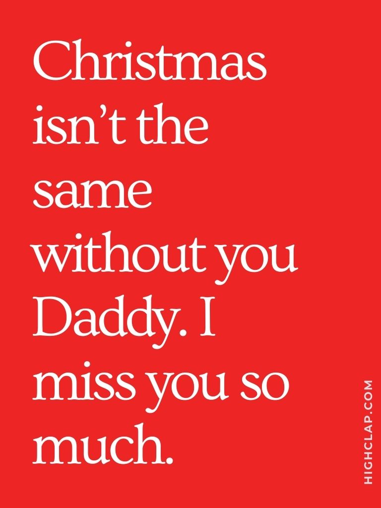 missing father on christmas eve night quote