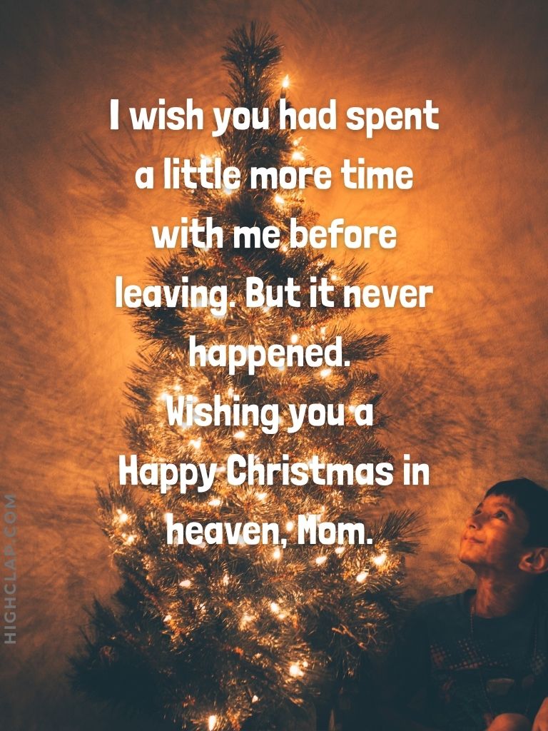 Quote on missing mon in heaven on Christmas eve night