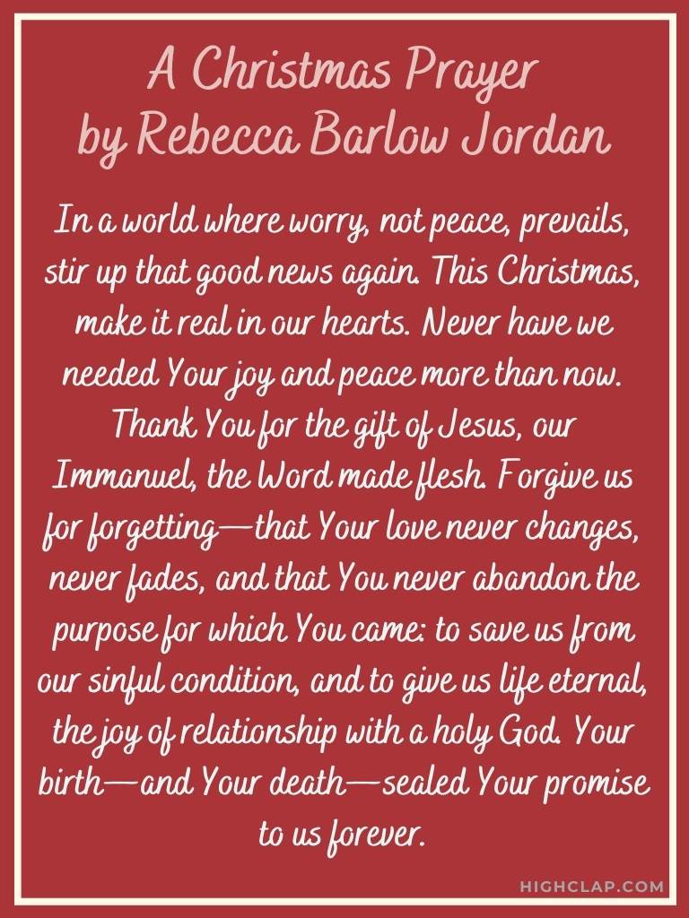 Catholic Christmas Prayers - Rebecca Barlow Jordan