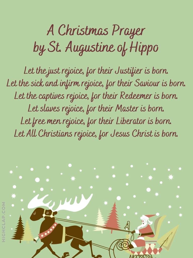 Short Christmas Prayers by St. Augustine of Hippo