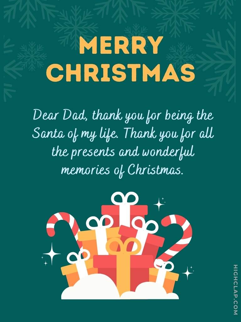 Christmas Message For Dad
