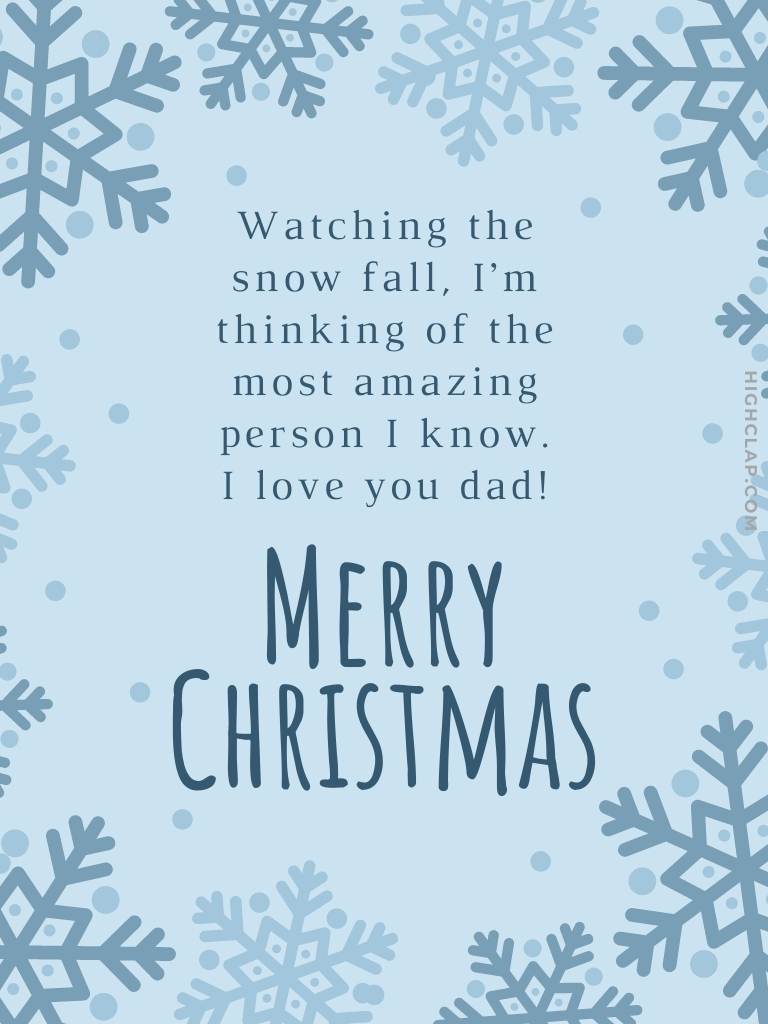 Christmas Message and New Year wish For Dad