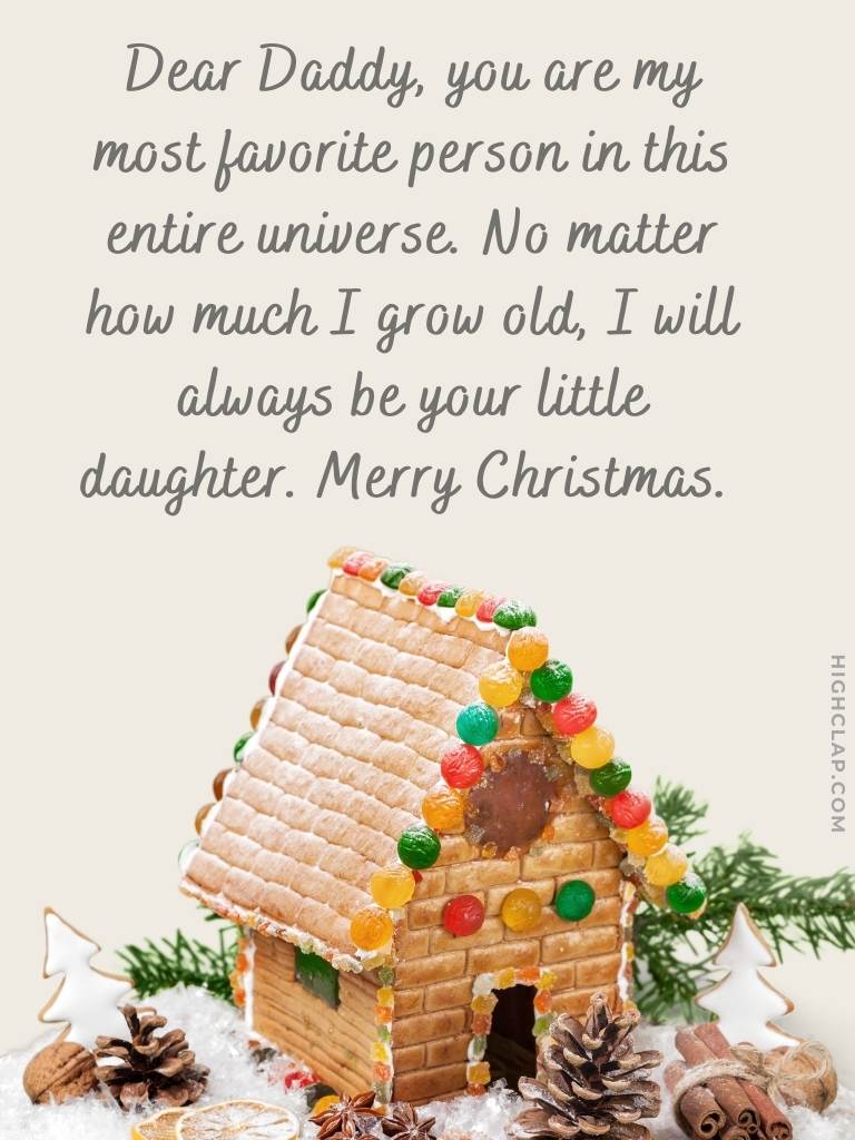 Christmas Message For Father From Daughter