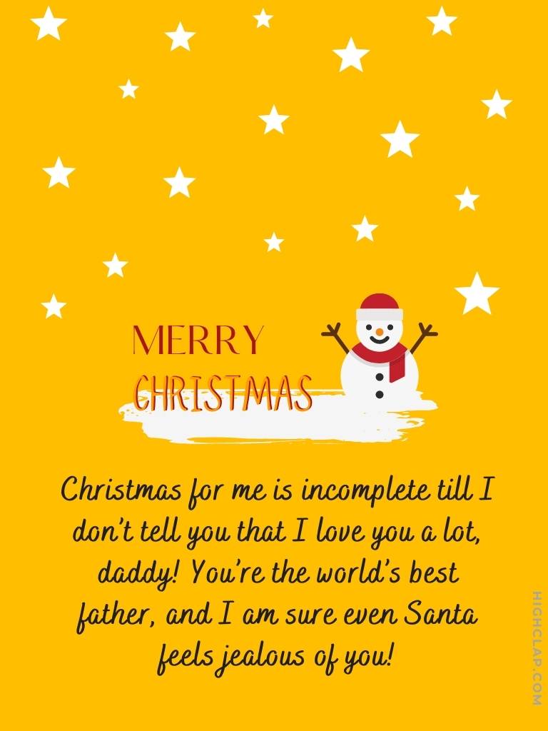 Christmas Message For Father From Son