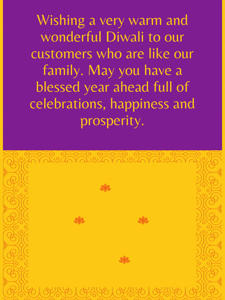 Diwali Wishes For Customers