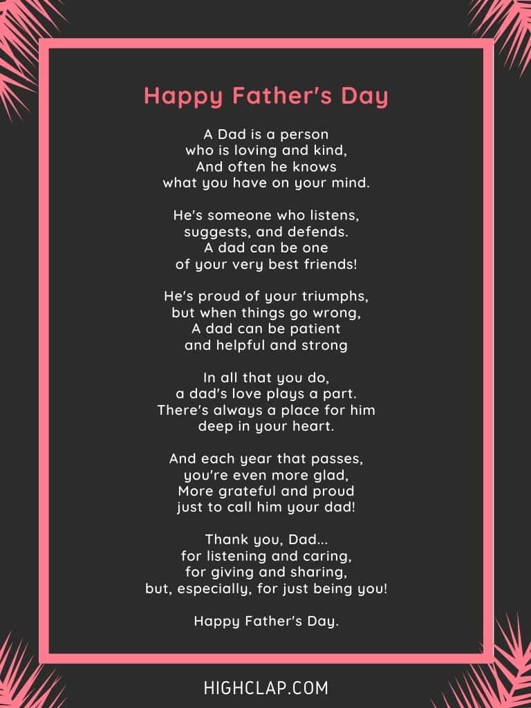 Happy Father's Day - Father's Day Poem