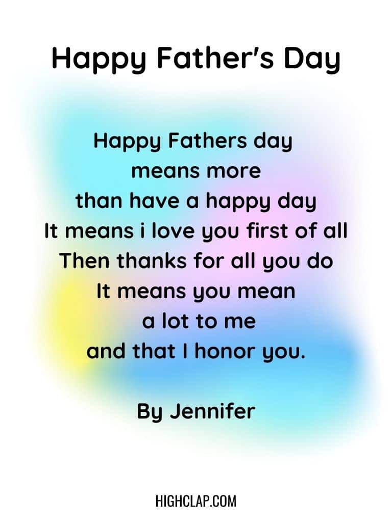 Happy Fathers Day - Father's Day Poem