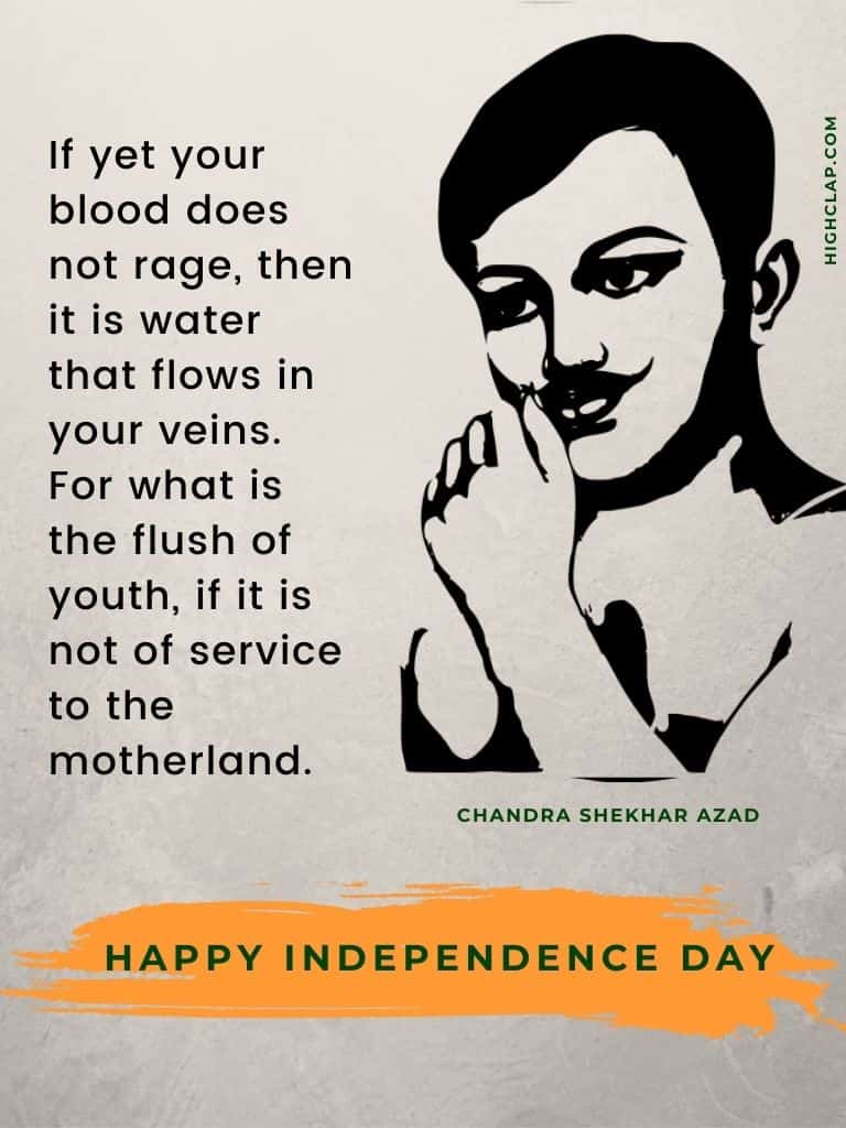 Independence Day Quotes By Freedom Fighters Of India - Chandra Shekhar Azad