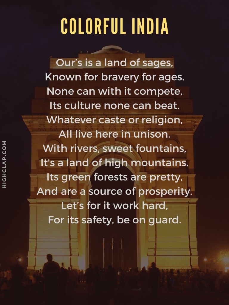 Short Independence Day Poems In English - Colorful India