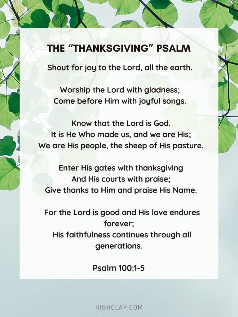 Best Psalms Of Thanksgiving | Prayers Of Thanksgiving In The Bible