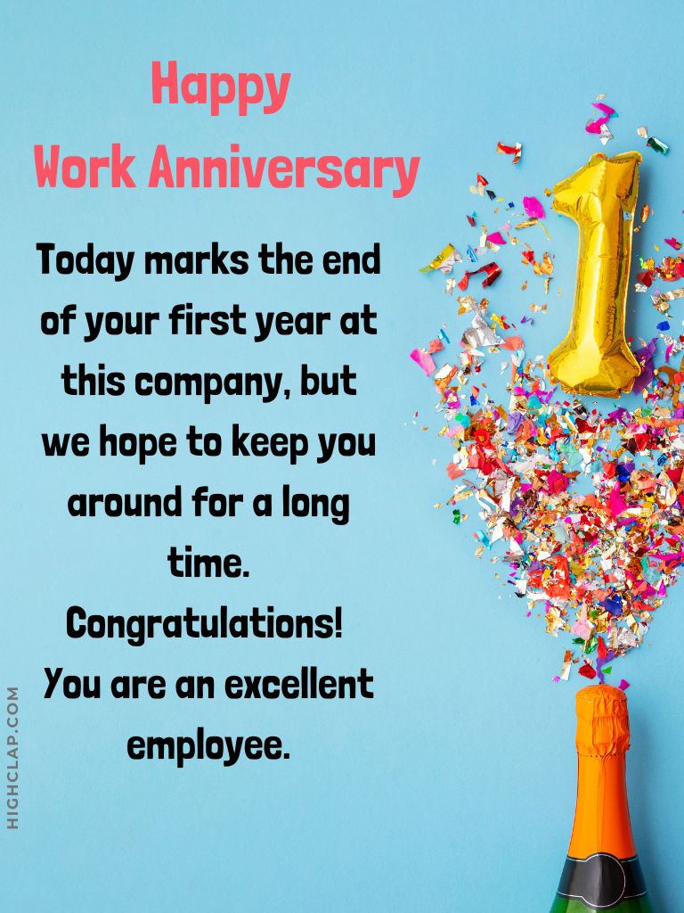 Happy 1 Year Work Corporate Anniversary quote