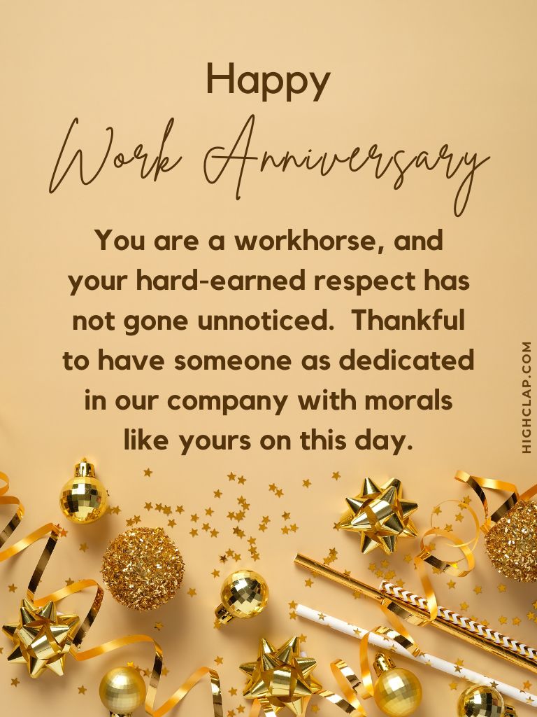 Work Anniversary Wishes To Employees