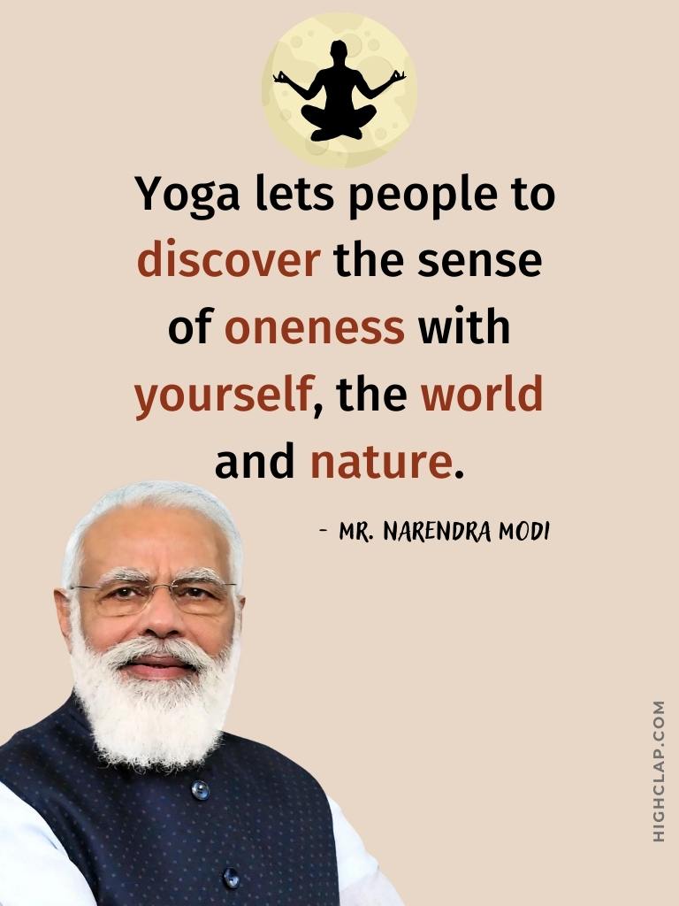 International Yoga Day Quote by Prime Minister Of India, Mr. Narendra Modi